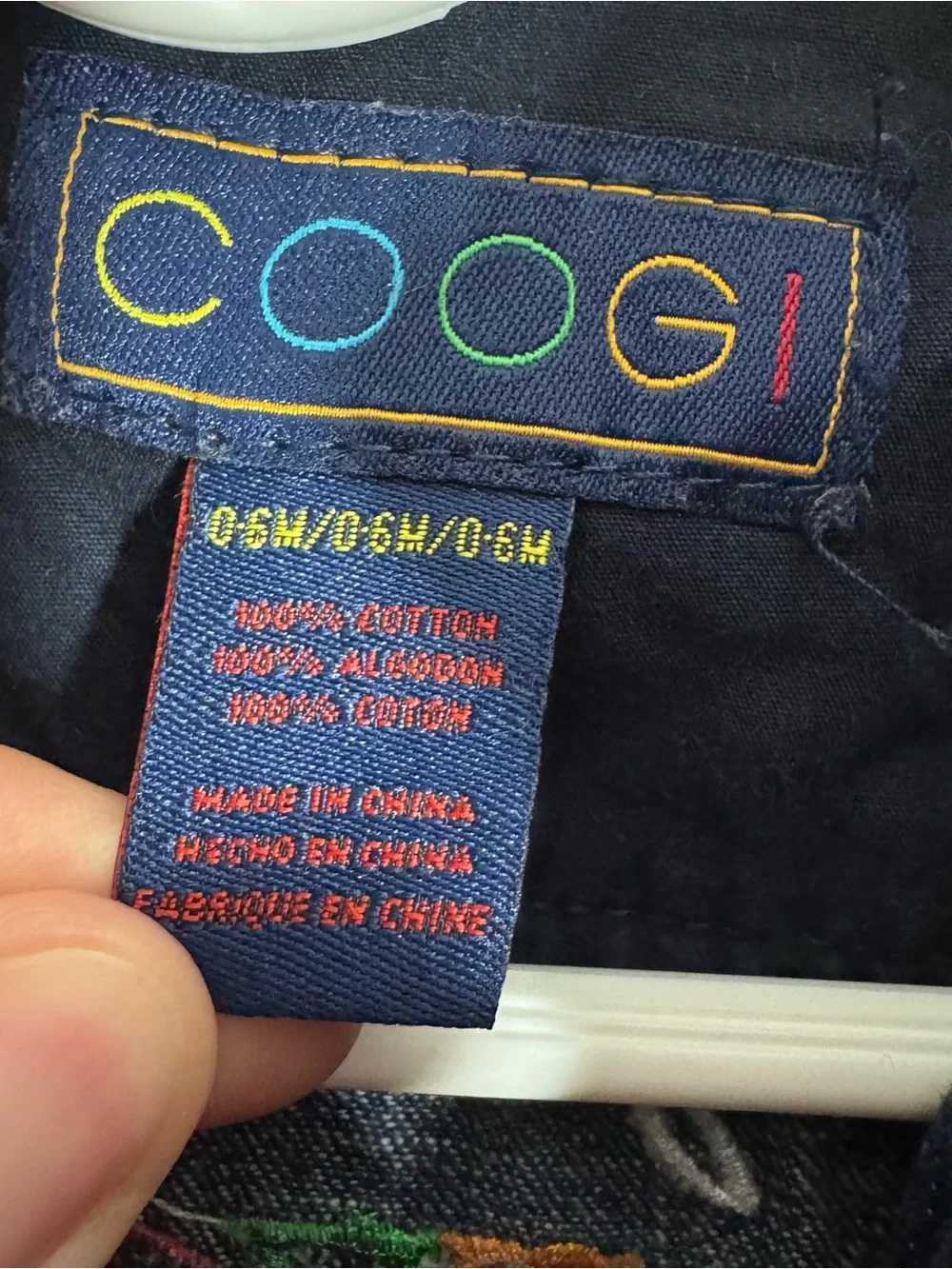 Coogi Baby Denim Jacket 0-6M Rainbow Guitar Embroidered Jean Coat